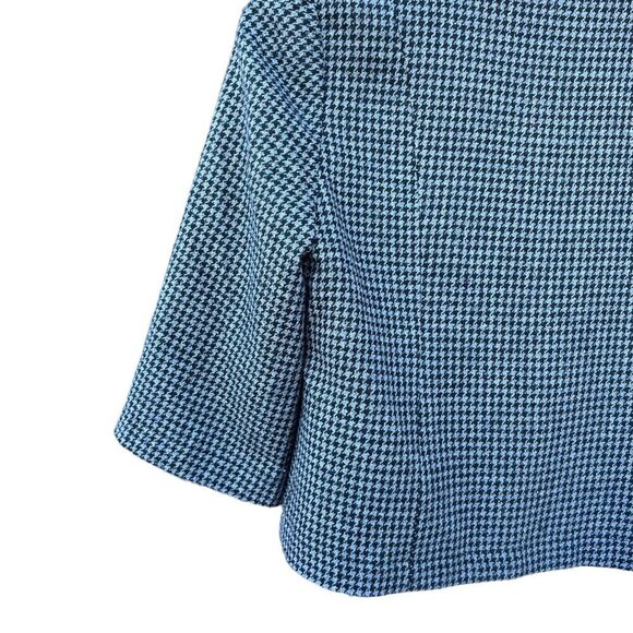 Emmelee Pea Coat Gray Houndstooth Collared Jacket Size M - Picture 9 of 10